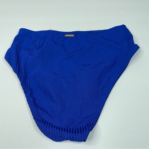 Kenny Flowers The Capri Soft Eco-Luxe Blue High Waist Bikini Bottom NWT - Picture 4 of 7